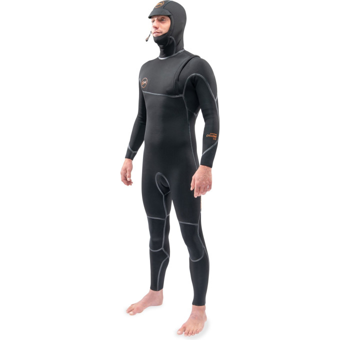 Гидрокостюм DAKINE MEN'S CYCLONE ZIP FREE HOODED 5/4mm Black Размер L