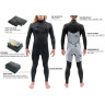 Гидрокостюм DAKINE MEN'S MISSION CHEST ZIP FULL SUIT 3/2mm Black Размер L