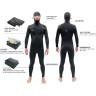 Гидрокостюм DAKINE MEN'S MISSION CHEST ZIP HOODED 4/3mm Black Размер XXL