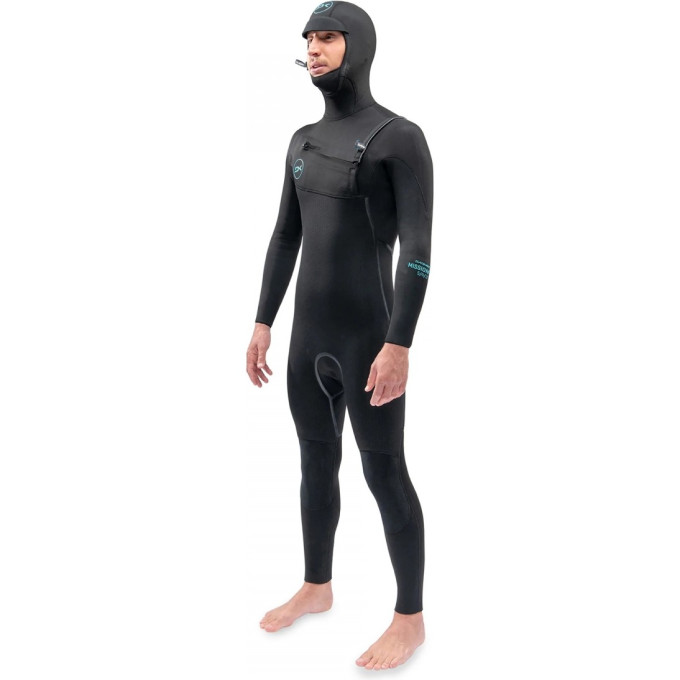 Гидрокостюм DAKINE MENS MISSION CHEST ZIP HOODED 6/5/4mm Blk, размер LT