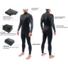 Гидрокостюм DAKINE MEN'S QUANTUM CHEST ZIP FULL SUIT 3/2mm Black/Grey Размер M