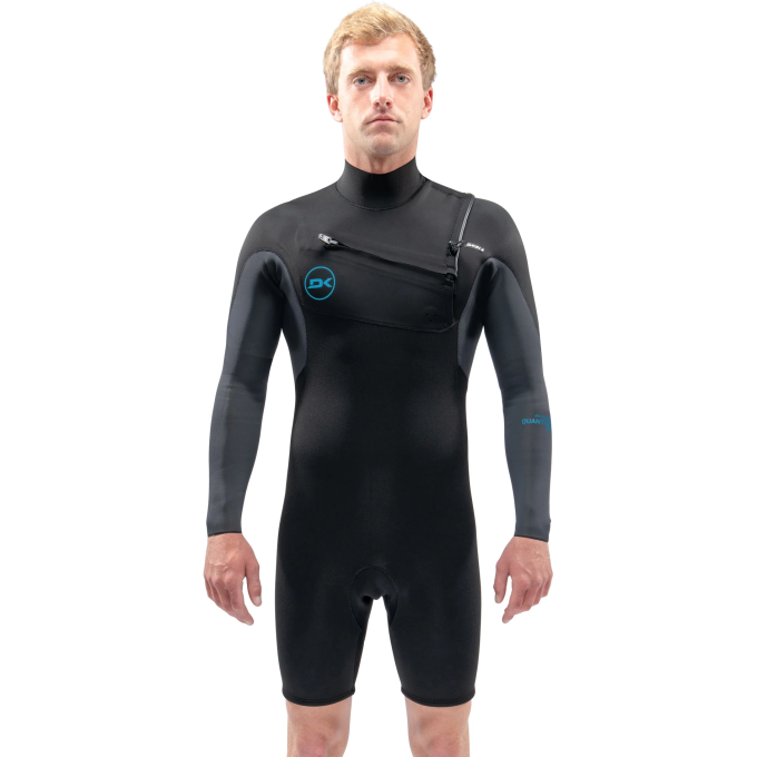 Гидрокостюм DAKINE MEN'S QUANTUM CHEST ZIP LONG SLEEVED SHORTY 2/2mm F/L Black/Grey, размер M