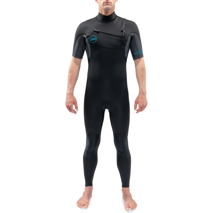 Гидрокостюм DAKINE MEN'S QUANTUM CHEST ZIP SHORT SLEEVED FULL SUIT 3/2mm Black/Grey Размер L