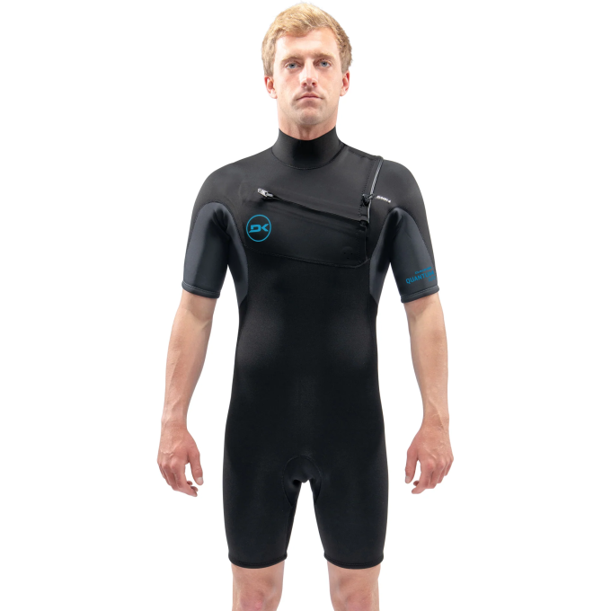 Гидрокостюм DAKINE MEN'S QUANTUM CHEST ZIP SHORTY 2/2mm Black/Grey, размер S