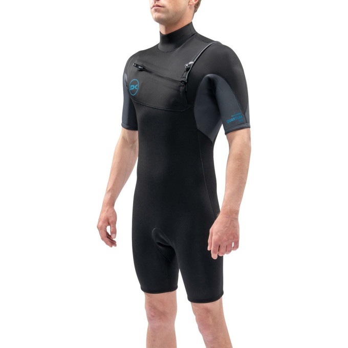 Гидрокостюм DAKINE MEN'S QUANTUM CHEST ZIP SHORTY 3/2mm Black/Grey Размер M