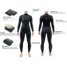 Гидрокостюм женский DAKINE WOMEN'S MISSION CHEST ZIP FULL SUIT 4/3mm Black Размер 8