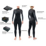 Гидрокостюм женский DAKINE WOMEN'S QUANTUM CHEST ZIP FULL SUIT 3/2mm Black/Grey Размер 10