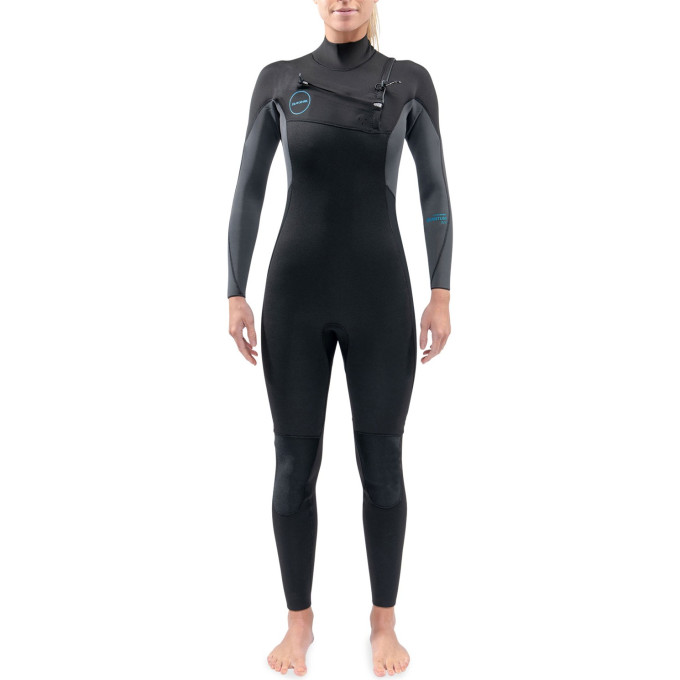 Гидрокостюм женский DAKINE WOMEN'S QUANTUM CHEST ZIP FULL SUIT 3/2mm Black/Grey Размер 12