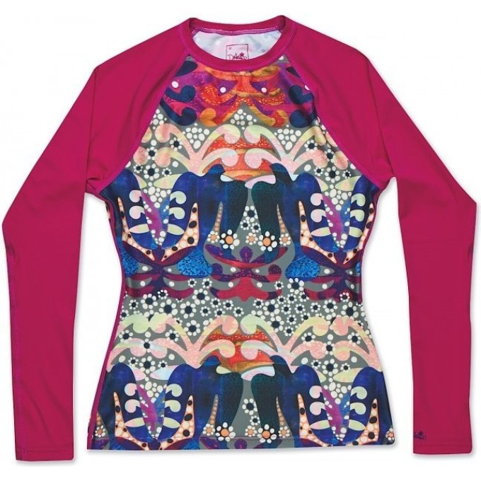 Майка лайкровая женская DAKINE MAIRA LS RASHGUARD PEACE LOVE DOVE Размер: M