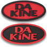 Наклейка на доску DAKINE RETRO OVAL STOMP BLACK / ORANGE