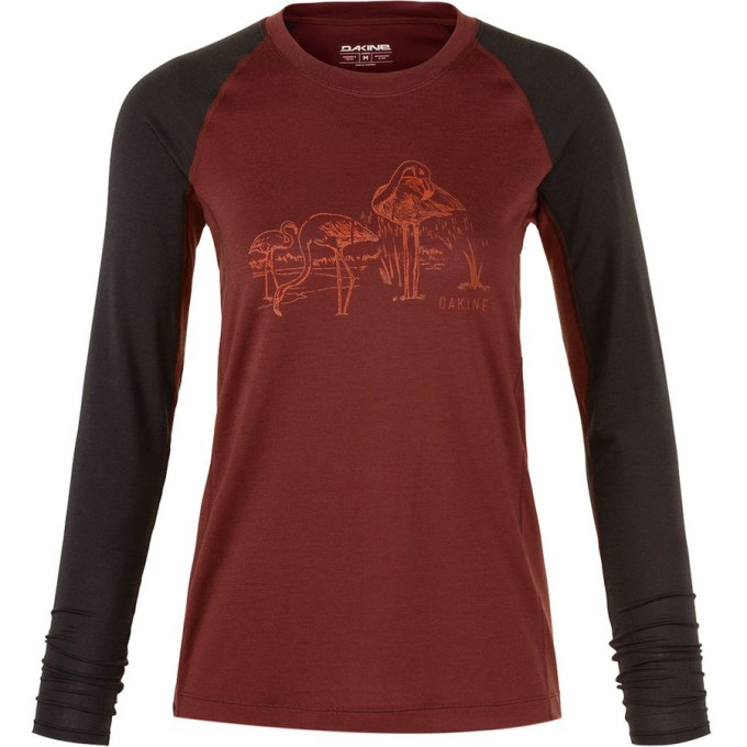 Фуфайка (термобелье) женская DAKINE HILLCREST CREW ROSEWOOD/BLACK Размер L