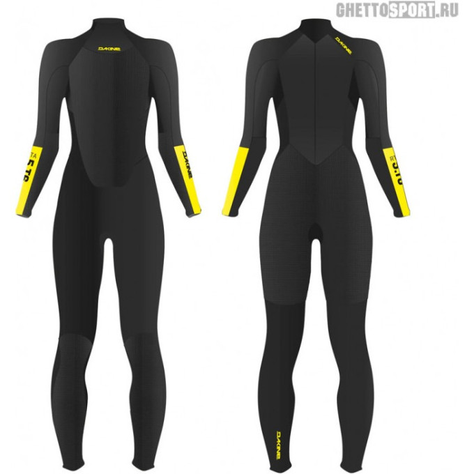 Гидрокостюм женский DAKINE WOMEN'S RTS BACK ZIP FULL SUIT 3/2mm Black/Orange Размер 14
